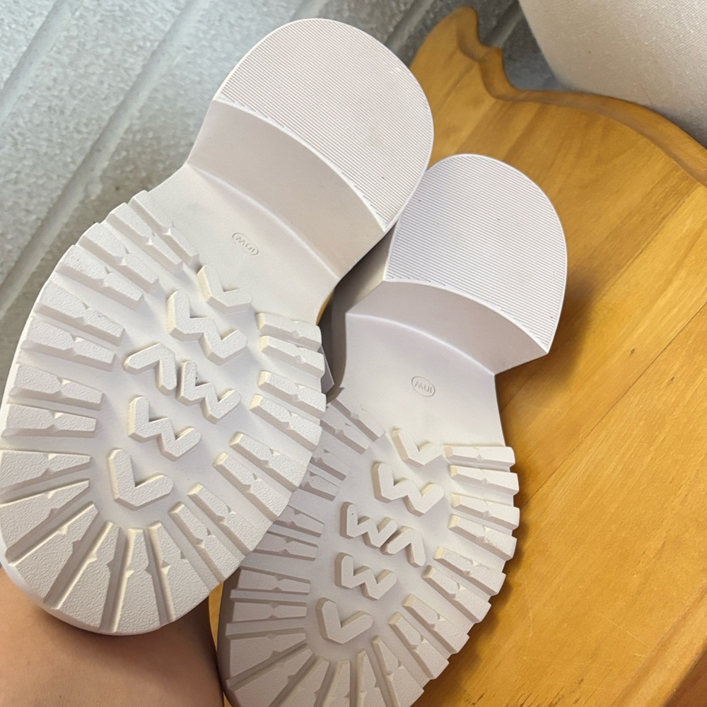 Lane Bryant Dream Cloud Cream Lug Sole Chunky Heel Platform Penny Loafers 10W - Picture 6 of 8